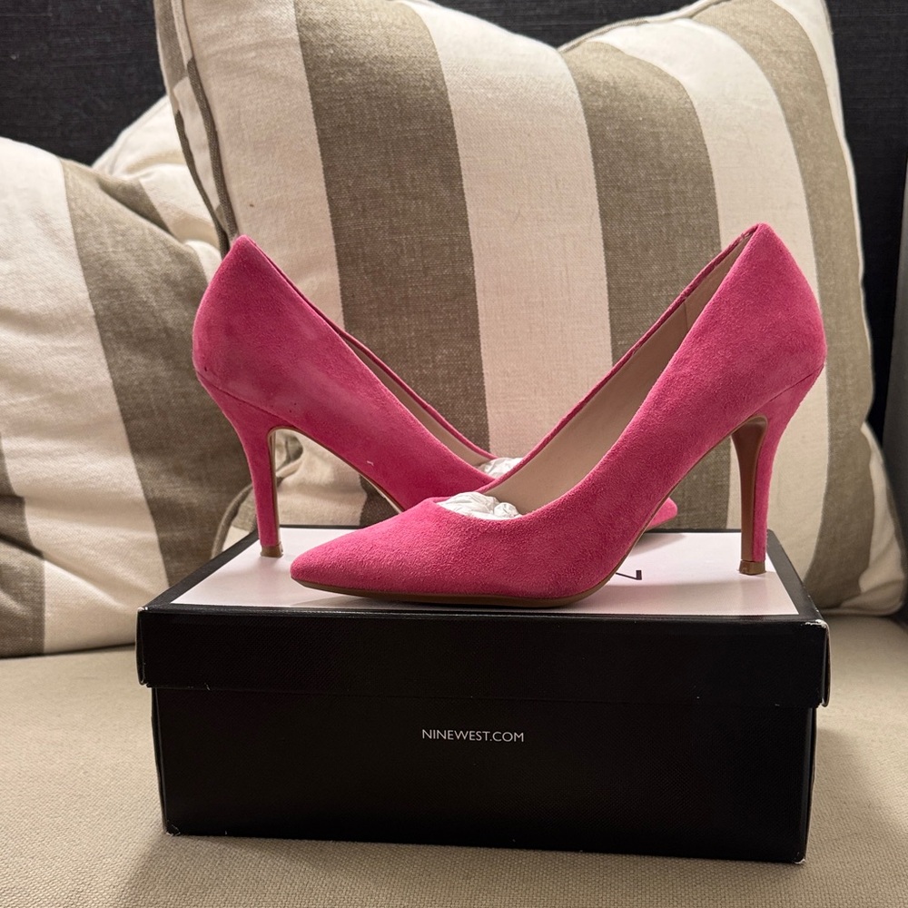Nine West Fuchsia Suede Heels